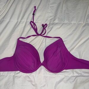 H&M ruched purple bikini top 36D